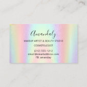 Nail Artist Lash Hairdresser Logo Holograaf Visitekaartje (Achterkant)