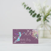 Nail Artist Manicure Schoonheid Sprankelende Holog Visitekaartje (Staand voorkant)