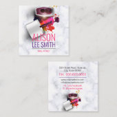 Nail Artist / Manicure Vierkante Visitekaartje (Voorkant / Achterkant)