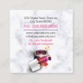 Nail Artist / Manicure Vierkante Visitekaartje (Achterkant)