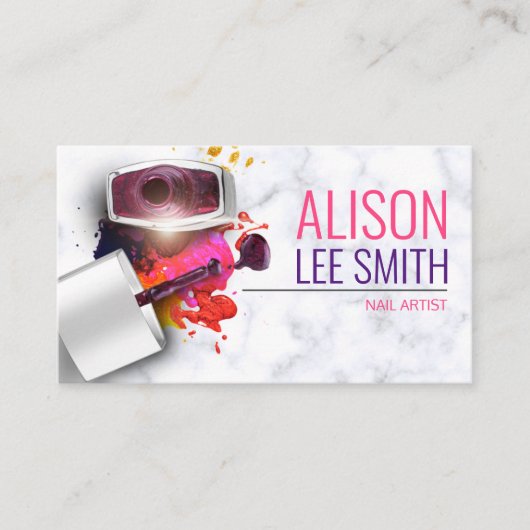 Nail Artist / Manicure Visitekaartje (Voorkant)
