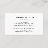 Nail Artist Moderne Typografie Pools Visitekaartje (Achterkant)