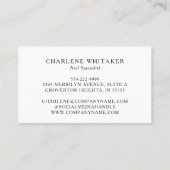 Nail Artist Moderne Typografie Roze Pools Visitekaartje (Achterkant)