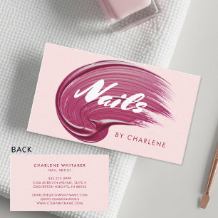 Nail Artist Moderne Typografie Wijnpols Visitekaartje
