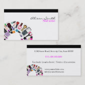 Nail Artist / Nail Polish circle Visitekaartje (Voorkant / Achterkant)