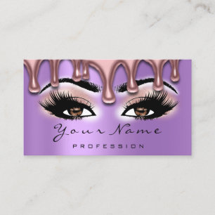 Nail Artist Nails Lash Makeup Roze Paars Brown Visitekaartje