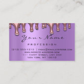 Nail Artist Nails Lash Makeup Roze Paars Brown Visitekaartje (Achterkant)