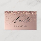Nail Artist Nails Rose Glitter Confetti Visitekaartje (Voorkant)