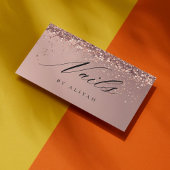 Nail Artist Nails Rose Glitter Confetti Visitekaartje