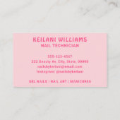 Nail Artist Nails van Groovy Retro Kleurrijke Stij Visitekaartje (Achterkant)