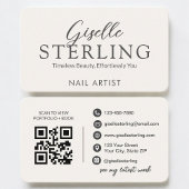 Nail Artist Neutral QR Code Visitekaartje