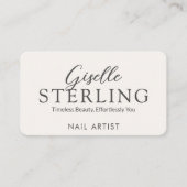 Nail Artist Neutral QR Code Visitekaartje (Voorkant)