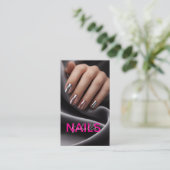 Nail Artist Photo Business Card Visitekaartje (Staand voorkant)