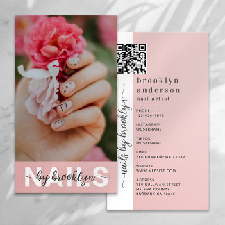 Nail Artist Photo QR Code Visitekaartje