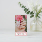 Nail Artist Photo QR Code Visitekaartje (Staand voorkant)