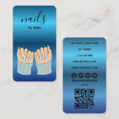 Nail Artist QR Code Business Card Visitekaartje (Voorkant / Achterkant)