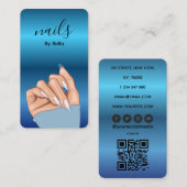 Nail Artist QR Code Business Card Visitekaartje (Voorkant / Achterkant)