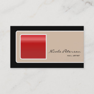 Nail Artist - rode nagel Visitekaartje