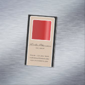 Nail Artist - rode nagelkaart Visitekaartje Magneet (Voorbeeld)