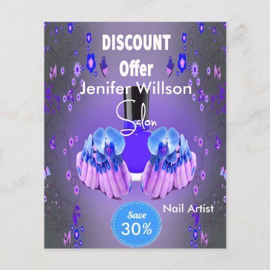 Nail Artist Salon Flyer (Voorkant)