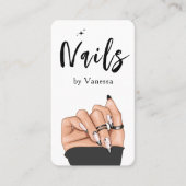 Nail Artist Salon QR Code Stijlvol Visitekaartje (Voorkant)