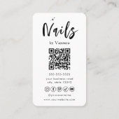 Nail Artist Salon QR Code Stijlvol Visitekaartje (Achterkant)
