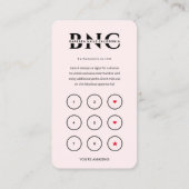 Nail Artist Salon Roze Instagram Loyalty Kaart Visitekaartje (Achterkant)