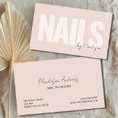 Nail Artist Salon Roze Typografie Visitekaartje