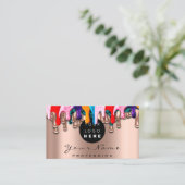 Nail Artist Studio bestuurt Roos Wax Logo Visitekaartje (Staand voorkant)