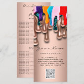 Nail Artist Studio Drips Roos Wax Epilation Prijze Menu (Voorkant / Achterkant)