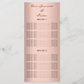 Nail Artist Studio Drips Roos Wax Epilation Prijze Menu (Achterkant)