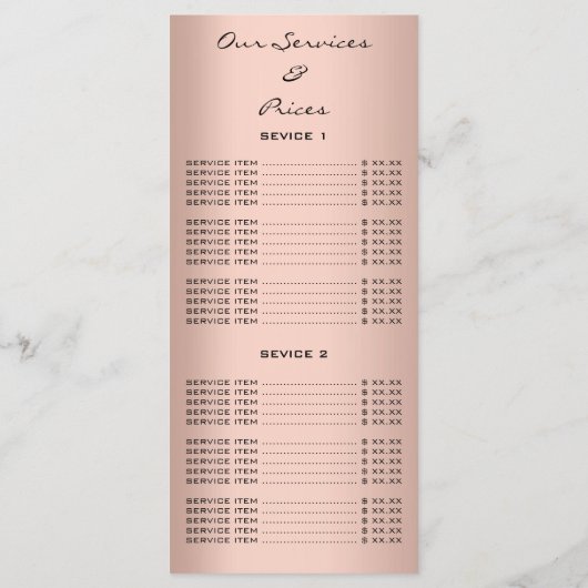 Nail Artist Studio Drips Roos Wax Epilation Prijze Menu (Achterkant)