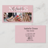 Nail Artist Studio Photo Typography make your own Visitekaartje (Voorkant / Achterkant)