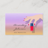 Nail Artist Studio Red Manicure Pedicure Paars Visitekaartje (Voorkant)