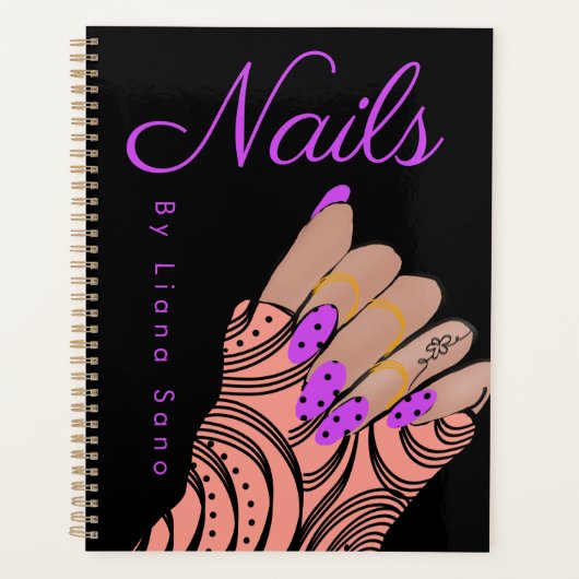 Nail Artist Tattoo Hand Appointer Planner (Voorkant)