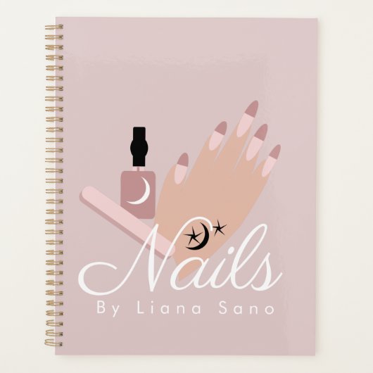 Nail Artist Tattoo Hand Appointer Planner (Voorkant)