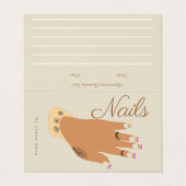 Nail Artist Tattoo Hand Illustration Visitekaartje (Buitenkant ongevouwen)
