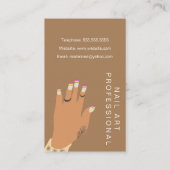 Nail Artist Tattoo Hand Illustration Visitekaartje (Achterkant)