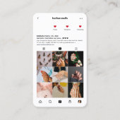 Nail Artist Tech Instagram White Loyalty Kaart Visitekaartje (Voorkant)
