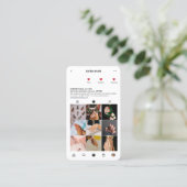 Nail Artist Tech Instagram White Loyalty Kaart Visitekaartje (Staand voorkant)