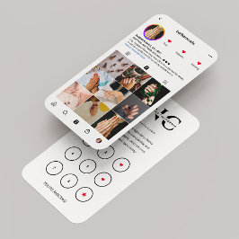 Nail Artist Tech Instagram White Loyalty Kaart Visitekaartje