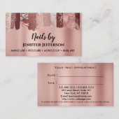 NAIL ARTIST-Visitekaartje Afsprakenkaartje (Voorkant / Achterkant)
