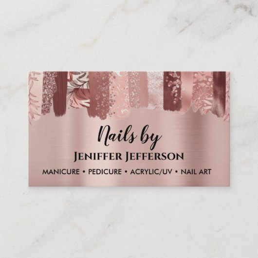 NAIL ARTIST-Visitekaartje Afsprakenkaartje (Voorkant)