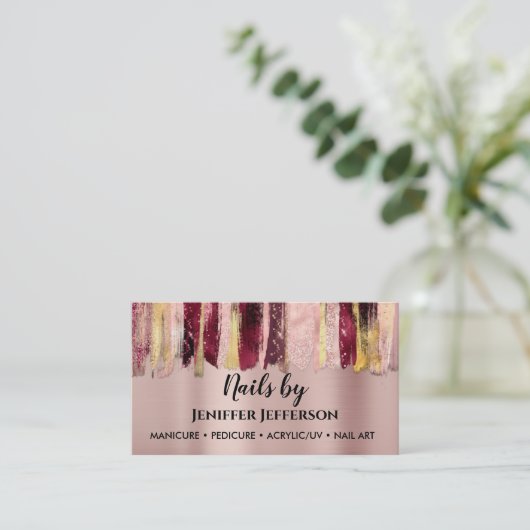 NAIL ARTIST Visitekaartje Afsprakenkaartje (Staand voorkant)