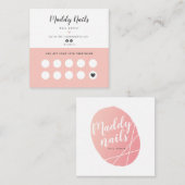 Nail Artist-Visitekaartjes, Nail Loyalty-kaarten Vierkante Visitekaartje (Voorkant / Achterkant)
