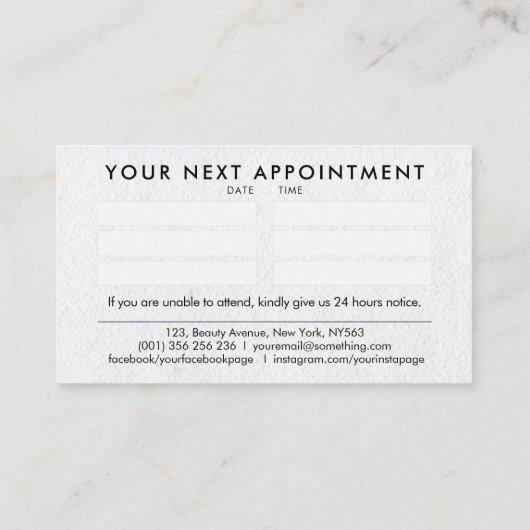 Nail Artist - Waterverf art Visitekaartje (Achterkant)