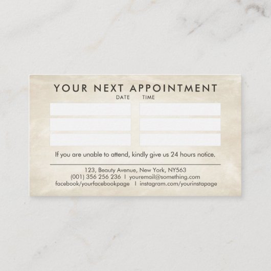 Nail Artist - Waterverf bloemenillustratie Visitekaartje (Achterkant)