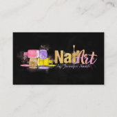 Nail Artist - Waterverf kunst met Afspraak Visitekaartje (Voorkant)