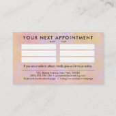 Nail Artist - Waterverf kunst pastels Visitekaartje (Achterkant)