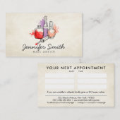 Nail Artist - Waterverf kunst Visitekaartje (Voorkant / Achterkant)